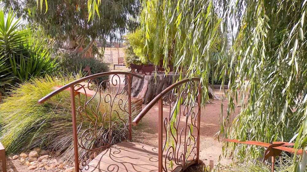 A bridge in the garden