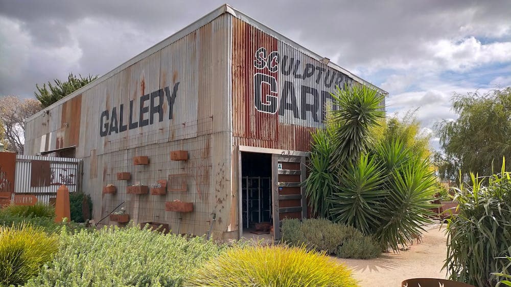 Rustic gallery and native garden