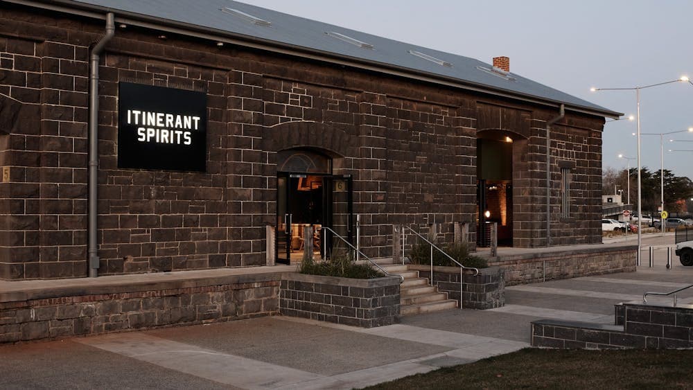 Exterior of Bluestone Goods Shed and Itinerant Spirits venue