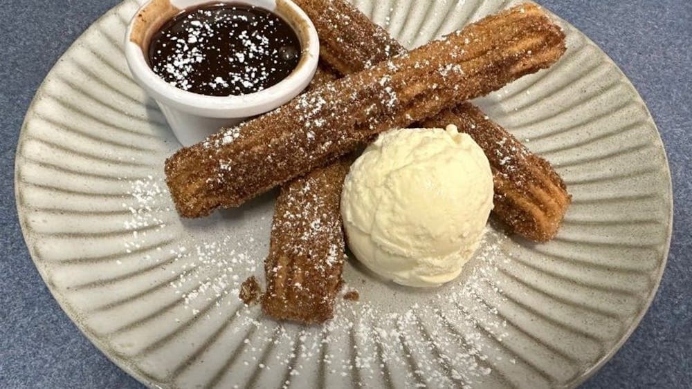 A range of desserts are available including these delicious churros