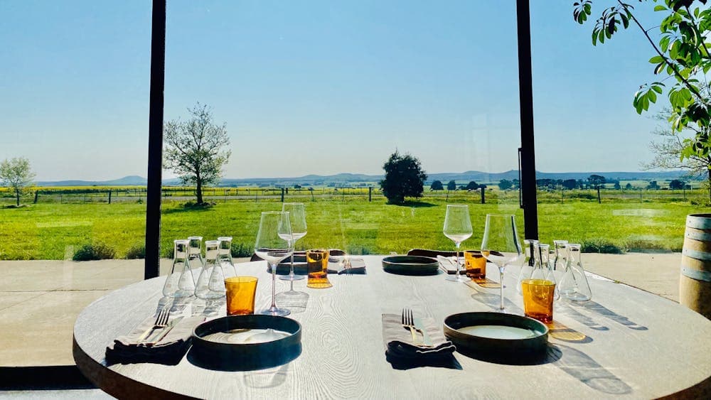 Cellardoor table with view