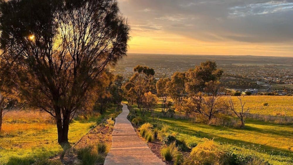 Landscape of Bacchus Marsh, Victoria taken at sunrise.