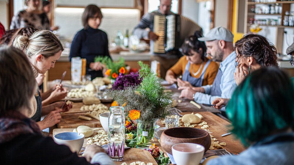 Pasta Class and folk songs