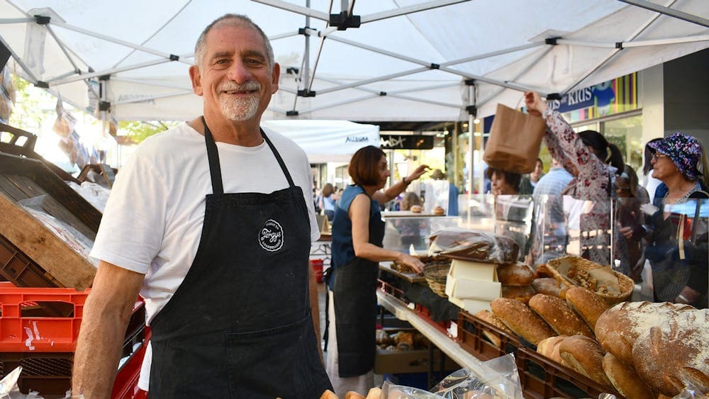 Dan from Fergy's Artisan Breads and Pastires baked fresh for the first Saturday of every month.