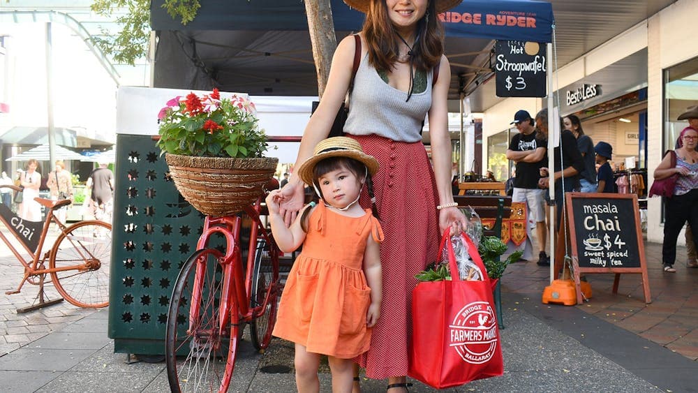 The Bridge Market customer Ena and her daughter