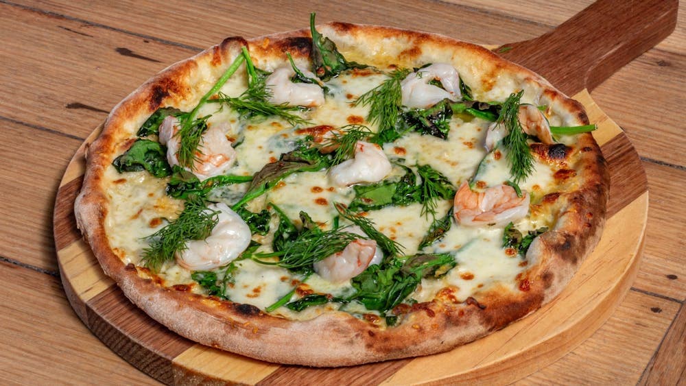 Garlic Prawn Pizza