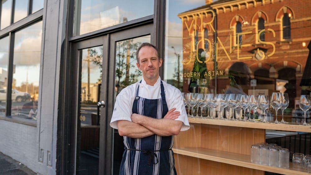 Chef Damien Jones outside Mr Jones