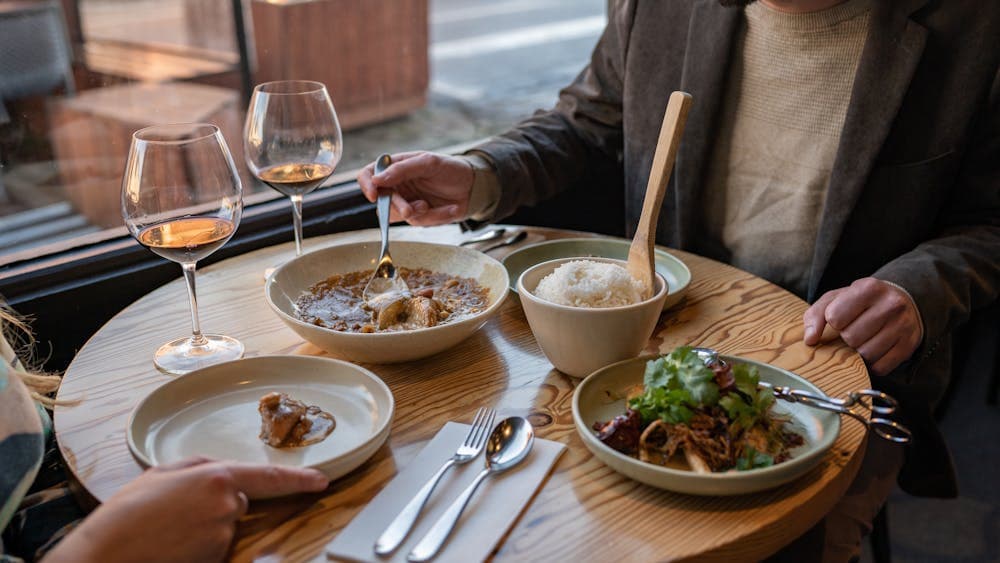 Selection of dishes on a table at Mr Jones