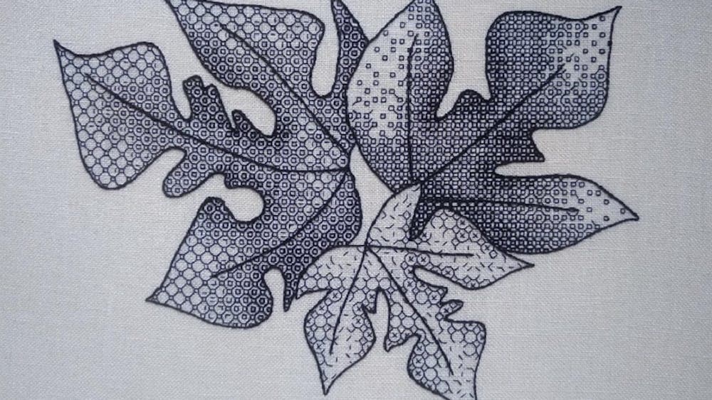 Design your own Shaded Blackwork Class with Royal School trained Jo Dixey from New Zealand