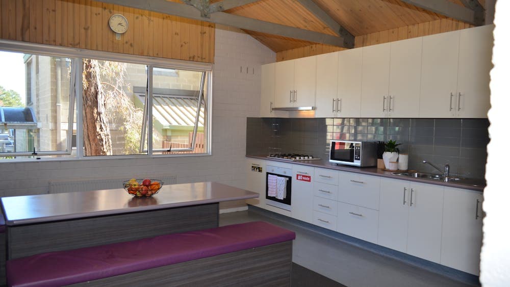 Open kitchen and dining table