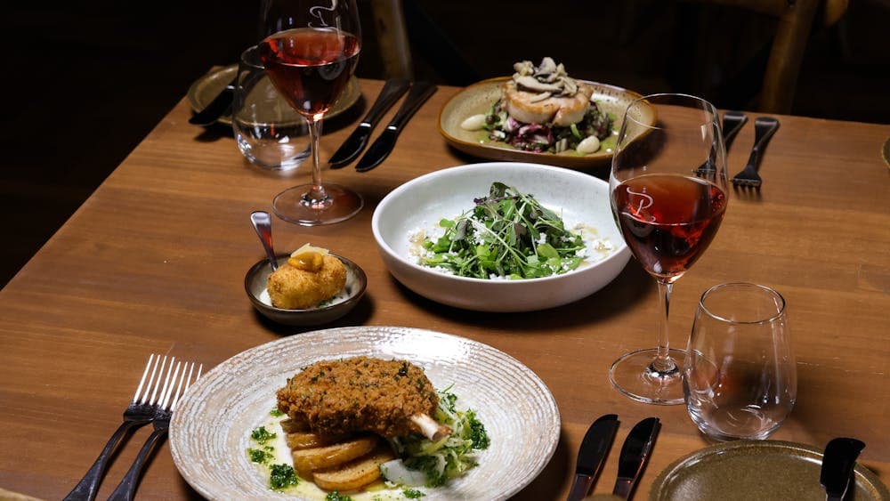 A table setting at Peasant restaurant