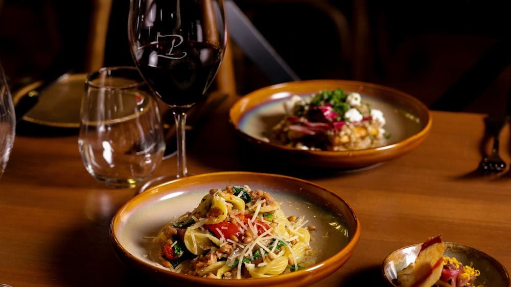 A table setting at Peasant restaurant