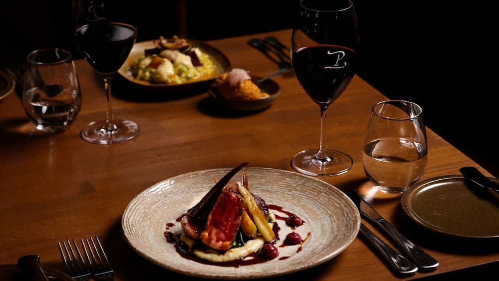 A table setting at Peasant restaurant