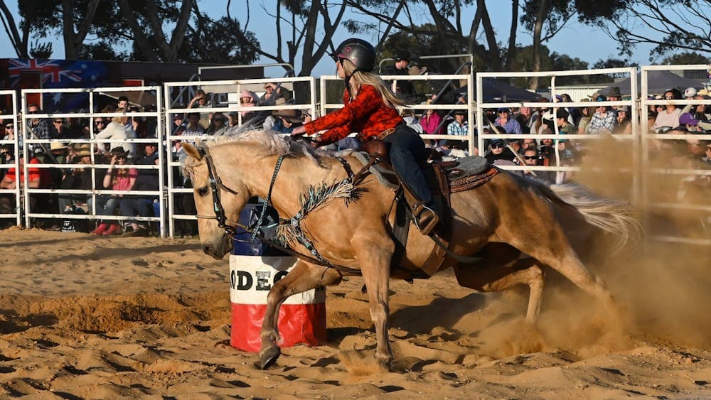 Kids Barrel Racing at National Rodeo Championships