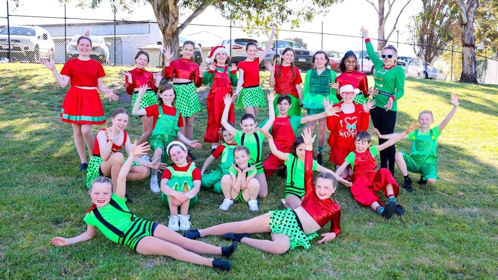 Ballarat Centre of Music and the Arts Roving Elves posing