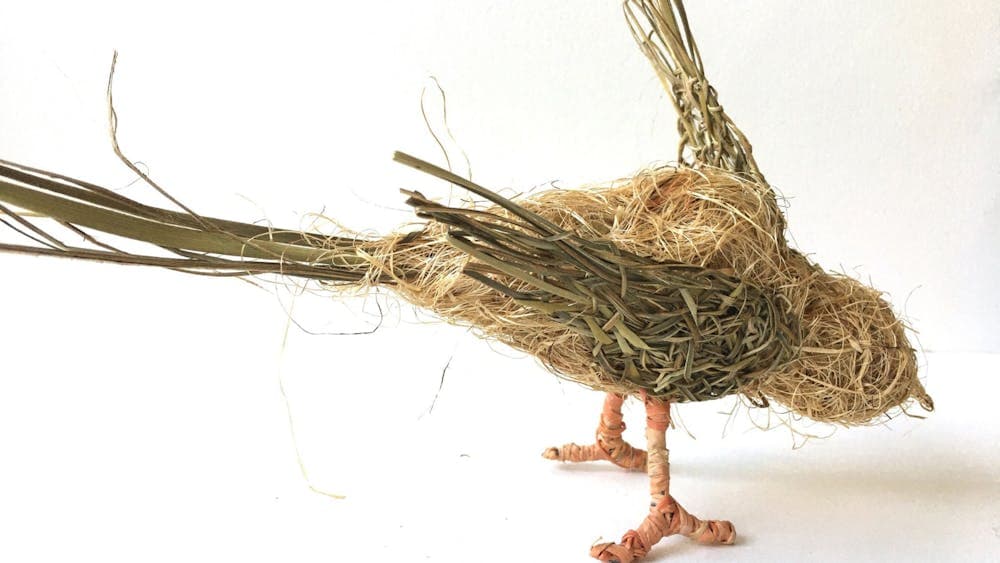 Fibre woven bird