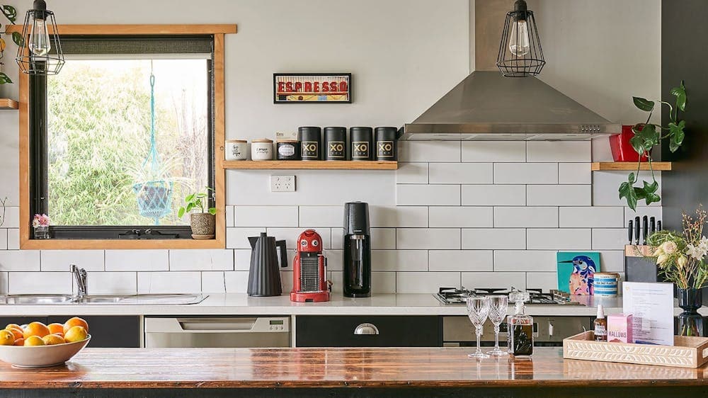 Cooking area with Nespresso machine