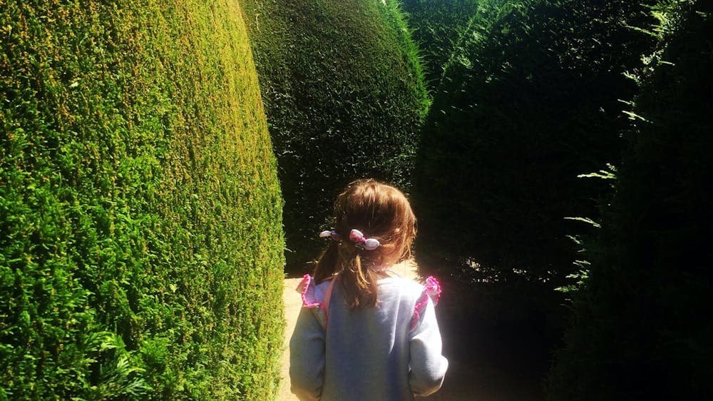 Zoe in maze