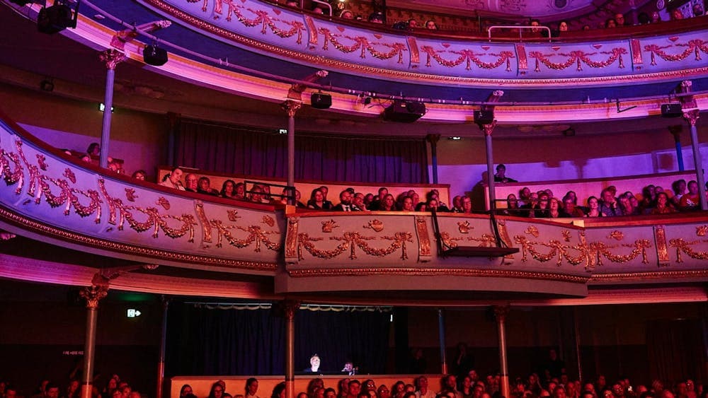 A shot of the auditorium of Her Majesty's Theatre Ballarat during a performance