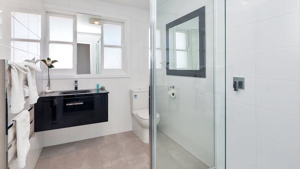 Bathroom with walk-in shower