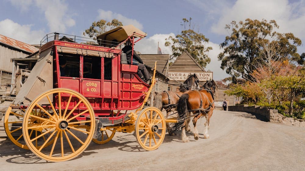 Horse-drawn carriage at Sovereign Hill