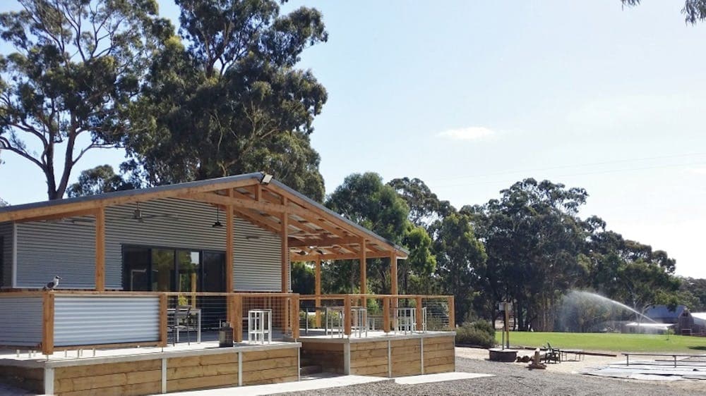 A communal building at a school camp