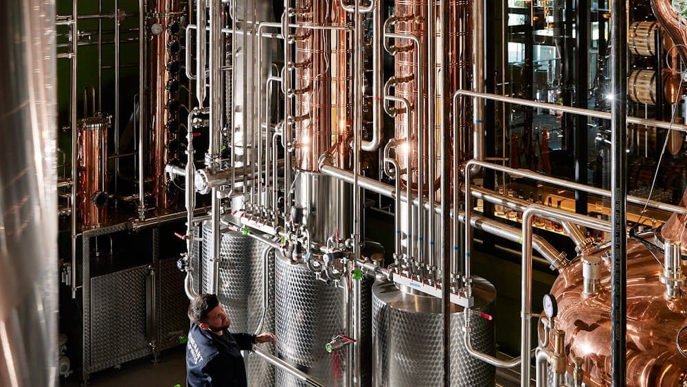 Copper Stills of Itinerant spirits manufacturing space