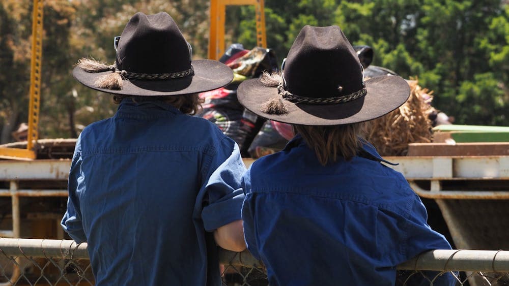 Two lads watching